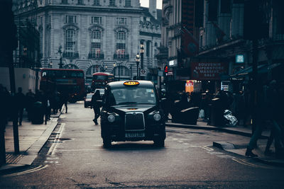 People on street in city