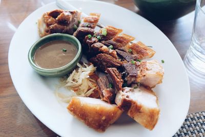 Close-up of food in plate