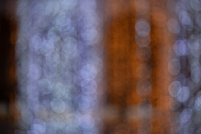 Defocused image of illuminated lights