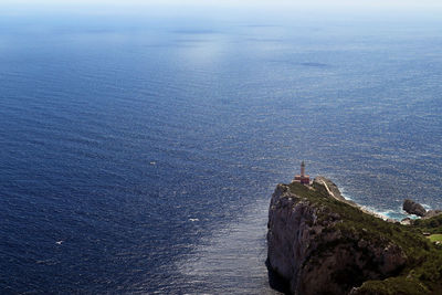 Capri island, high angle view of the cap  punta carena