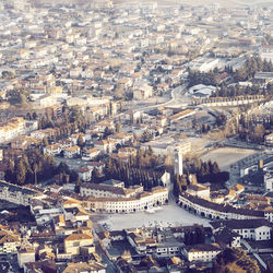 Aerial view of maniago townscape