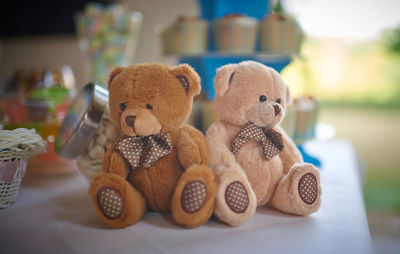 Close-up of stuffed toy on table