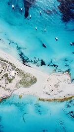 High angle view of beach