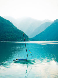 Scenic view of lake against mountains