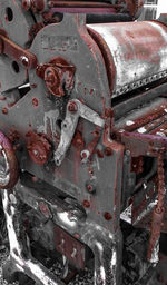 Close-up of rusty machine part