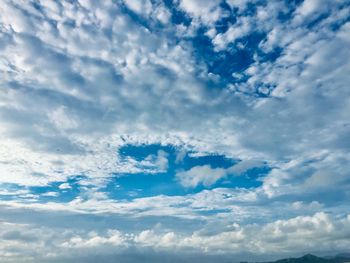 Low angle view of clouds in sky