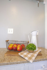 Vegetables in bowl on table at home