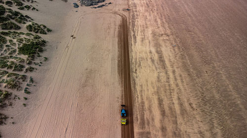 High angle view of beach