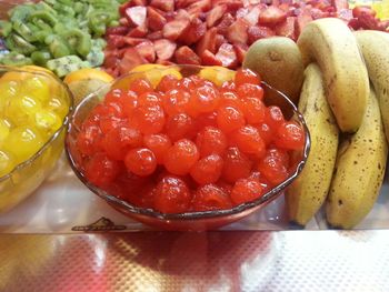 Close-up of served food in plate