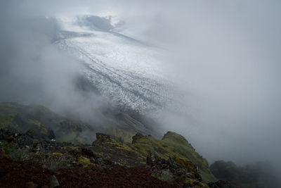 Hiking skaftafell - there must be a glacier underneath the clouds