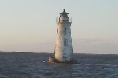 Lighthouse in sea