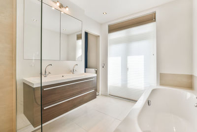 Interior of modern bathroom