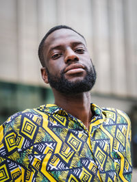 Portrait of young man looking away