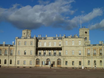 Low angle view of historical building against sky