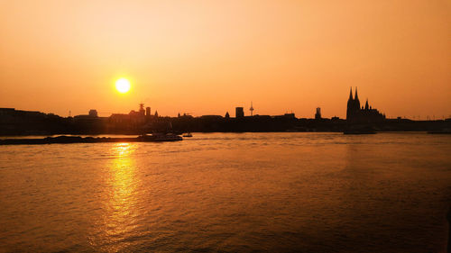 Sunset by river