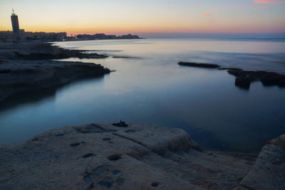 View of sea at sunset