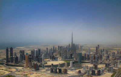 Aerial view of buildings in city