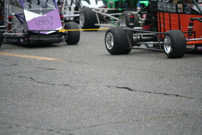 Cars parked on street