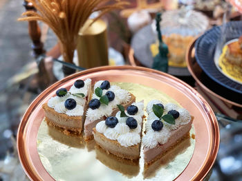 Close-up of cake on table