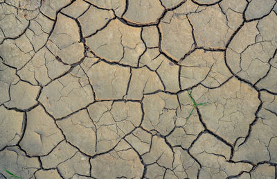 Full frame shot of cracked land.