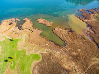 High angle view of a beach