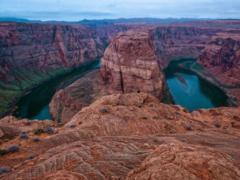 Scenic view of rocky mountains