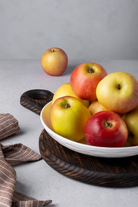 Close-up of apples on table