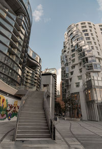 Low angle view of buildings in city