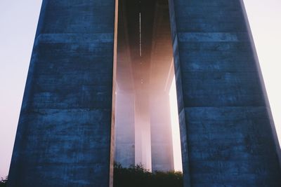 Low angle view of bridge against sky