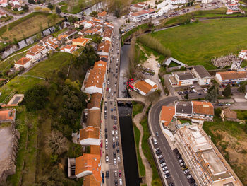 Hig view of the main street of sertã
