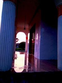 Empty corridor of building