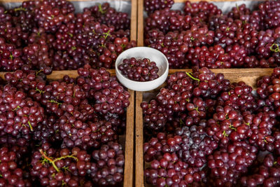 Close-up of strawberries in market