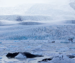 Scenic view of frozen sea