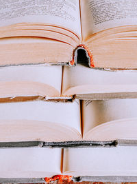 Full frame shot of books