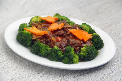 Close-up of food in plate