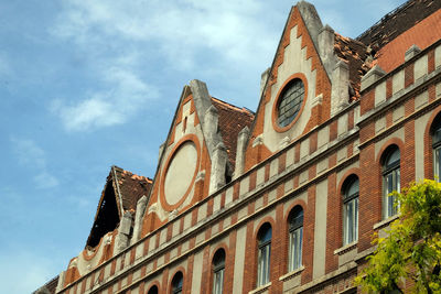 Low angle view of historical building against sky