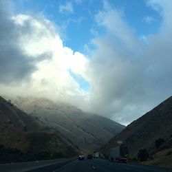 Country road passing through mountains