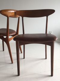 Empty chairs against wall at home, swedish design