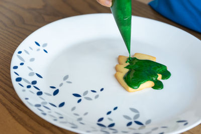 Decoration on cookie surface by colourful sugar