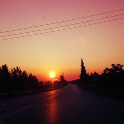 Road passing through forest