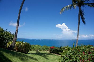 Scenic view of calm sea against sky