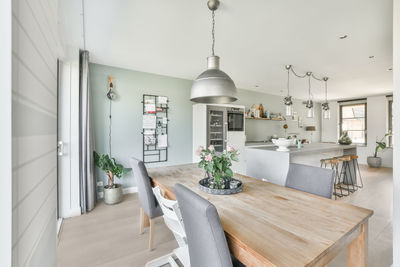 Table and chairs at home