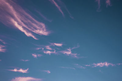 Low angle view of clouds in sky