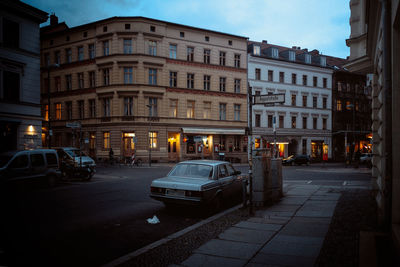 Cars on street in city