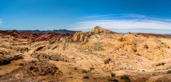 Scenic view of desert against sky