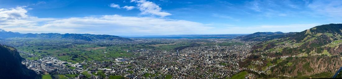 Panoramic view of landscape against sky