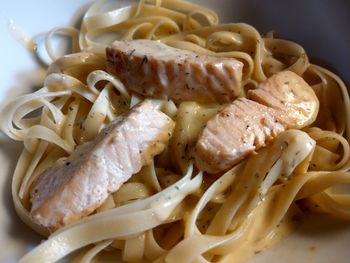 Close-up of pasta in plate
