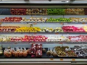 Various fruits for sale in store