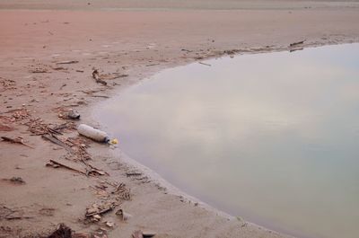High angle view of beach