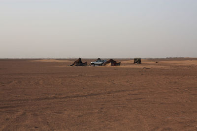 Off road vehicle in a desert
